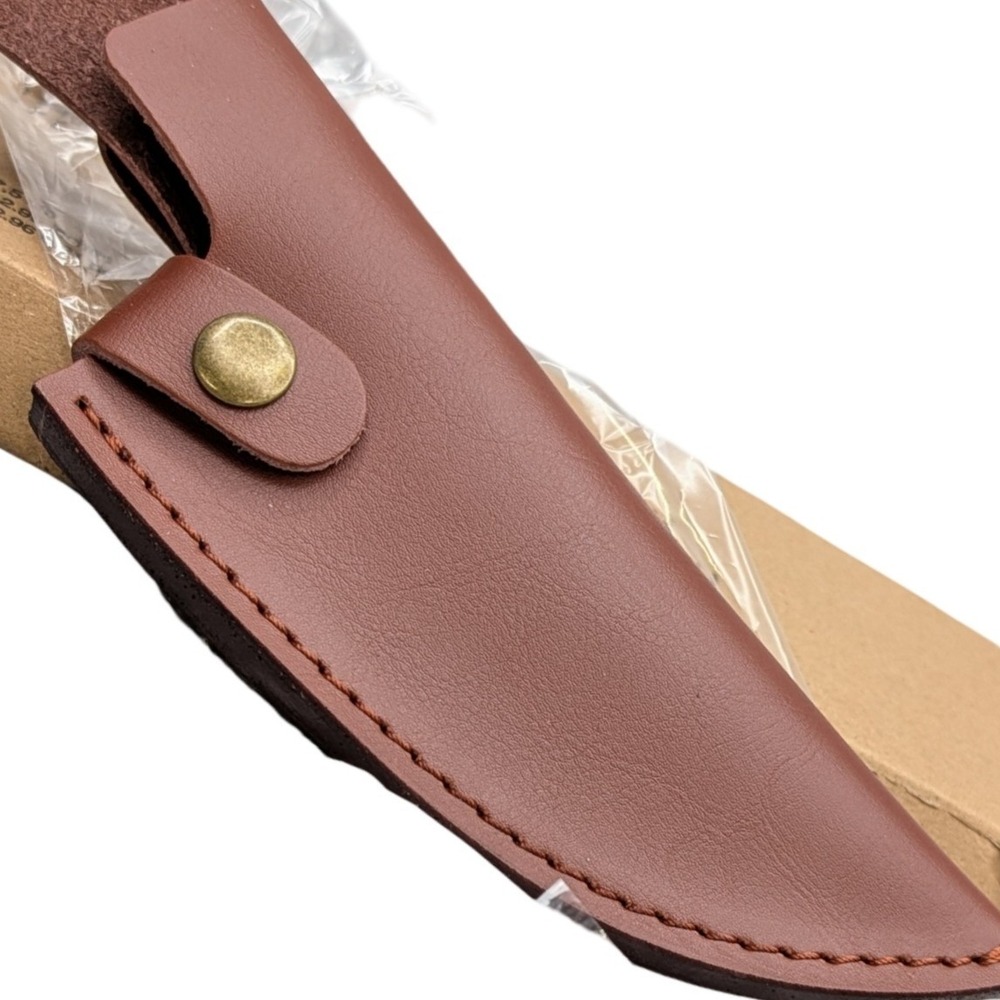 Huusk Knife Sheath for Matsato Kitchen Knife Brown Leather 8.75x3 leather case
